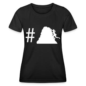 Hashtag - Female Climbing - - Women's Functional T-Shirt - black - Front - AI Model Female 172 light (172cm)