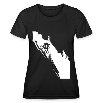 Skifahren - (45) - Frauen Funktions-T-Shirt - Schwarz - Vorne - AI Model Female 172 light (172cm)