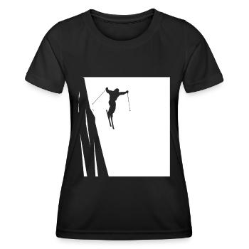 Ski - (14) - T-shirt sport Femme - noir - Devant - AI Model Female 172 light (172cm)