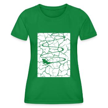 Ligne courbe - Ski - (12) - T-shirt sport Femme - vert - Devant - AI Model Female 172 dark (172cm)