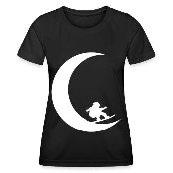 Crescent Moon - Snowboarding - Women - Women's Functional T-Shirt - black - Front - AI Model Female 172 light (172cm)