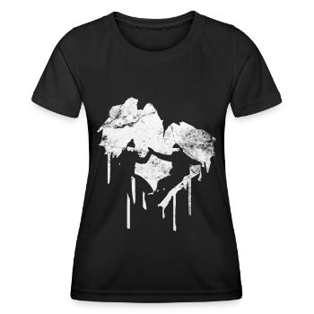 Heart - Snowboarding - (3) - Women's Functional T-Shirt - black - Front - AI Model Female 172 light (172cm)