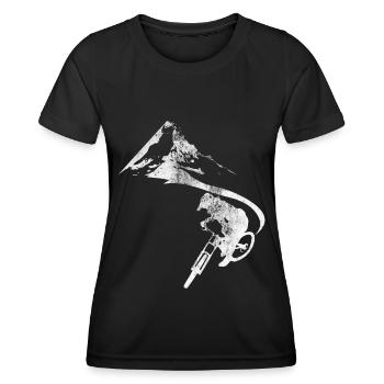 Mountain - Mountain Bike - (4) - Women's Functional T-Shirt - black - Front - AI Model Female 172 light (172cm)