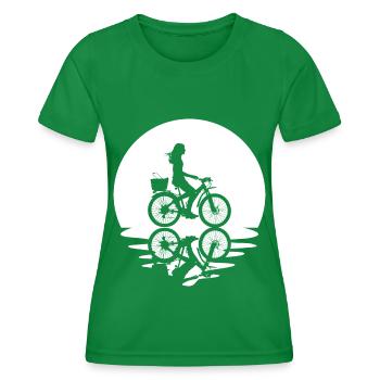 Cercle et réflexion - Frau Radfahren - - T-shirt sport Femme - vert - Devant - AI Model Female 172 dark (172cm)