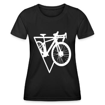 Triangle - Cyclisme - (5) - T-shirt sport Femme - noir - Devant - AI Model Female 172 light (172cm)