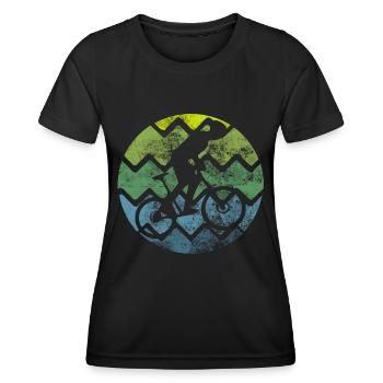 Retro - Cycling - - Women's Functional T-Shirt - black - Front - AI Model Female 172 light (172cm)