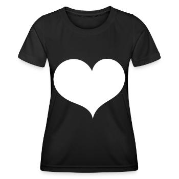 Herzschlag - Radfahren - (1) - Frauen Funktions-T-Shirt - Schwarz - Vorne - AI Model Female 172 light (172cm)