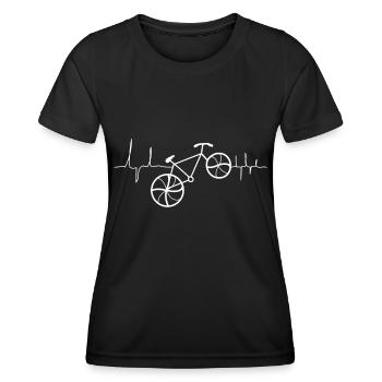 Heartbeat - Cycle - (9) Heartbeat - Cycle - Women's Functional T-Shirt - black - Front - AI Model Female 172 light (172cm)