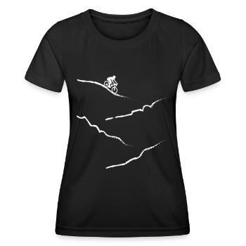 Cycling - (8) - Women's Functional T-Shirt - black - Front - AI Model Female 172 light (172cm)