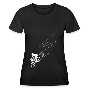Curve Line - Cycling - (2) - Women's Functional T-Shirt - black - Front - AI Model Female 172 light (172cm)