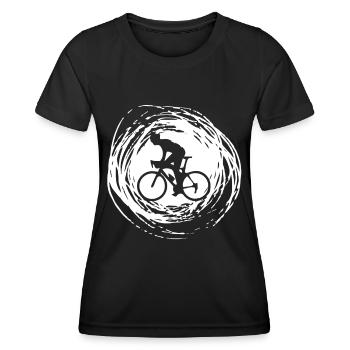 Kreis - Radfahren - (3) - Frauen Funktions-T-Shirt - Schwarz - Vorne - AI Model Female 172 light (172cm)