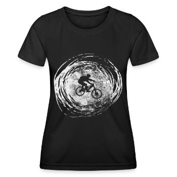 Kreis - Radfahren - (4) - Frauen Funktions-T-Shirt - Schwarz - Vorne - AI Model Female 172 light (172cm)