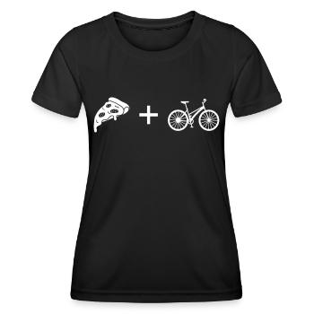 Pizza - Cycling - - Women's Functional T-Shirt - black - Front - AI Model Female 172 light (172cm)