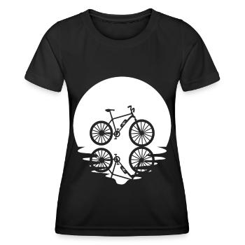 Kreis und Spiegelung - E-Bike - - Frauen Funktions-T-Shirt - Schwarz - Vorne - AI Model Female 172 light (172cm)