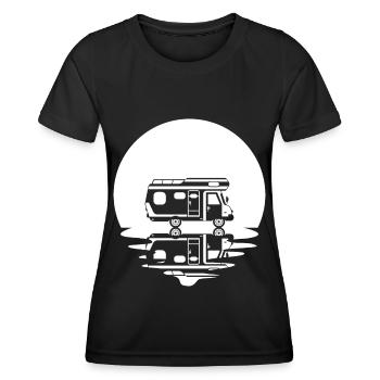 Circle and Reflection - Camping Van - - Women's Functional T-Shirt - black - Front - AI Model Female 172 light (172cm)