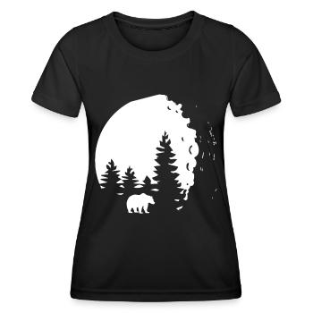 Arbres - Ours - (4) - T-shirt sport Femme - noir - Devant - AI Model Female 172 light (172cm)