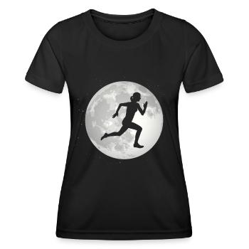 Pleine Lune - Course féminine - - T-shirt sport Femme - noir - Devant - AI Model Female 172 light (172cm)