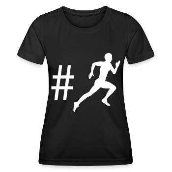 Hashtag - Course à pied - - T-shirt sport Femme - noir - Devant - AI Model Female 172 light (172cm)