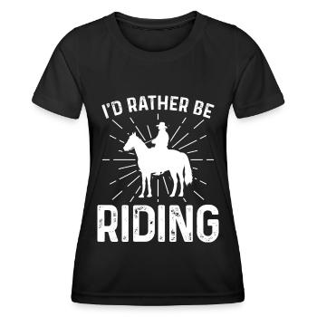 Je préfère rouler - T-shirt sport Femme - noir - Devant - AI Model Female 172 light (172cm)