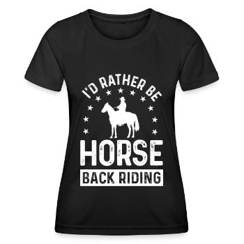 Je préfère rouler - T-shirt sport Femme - noir - Devant - AI Model Female 172 light (172cm)