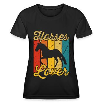 Horse lovers - Women's Functional T-Shirt - black - Front - AI Model Female 172 light (172cm)