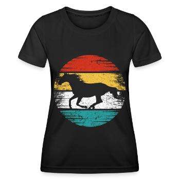 Horse Retro - Women's Functional T-Shirt - black - Front - AI Model Female 172 light (172cm)