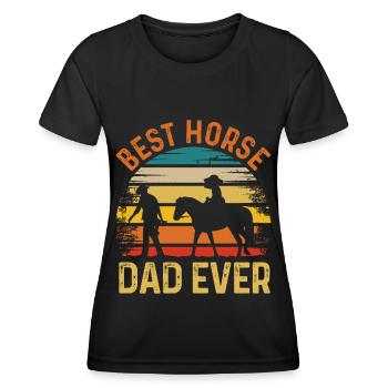 Meilleur père de cheval de tous les temps - T-shirt sport Femme - noir - Devant - AI Model Female 172 light (172cm)