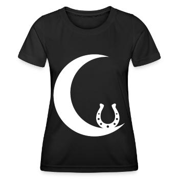 Crescent Moon - Horseshoe - - Women's Functional T-Shirt - black - Front - AI Model Female 172 light (172cm)