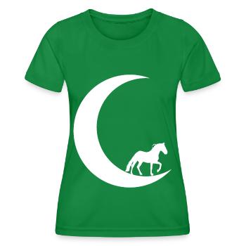 Croissant de Lune - Cheval - - T-shirt sport Femme - vert - Devant - AI Model Female 172 dark (172cm)