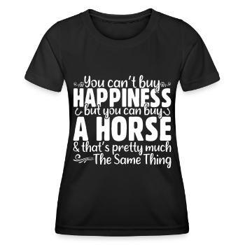 Vous ne pouvez pas acheter de chance, mais vous pouvez acheter une livre. - T-shirt sport Femme - noir - Devant - AI Model Female 172 light (172cm)