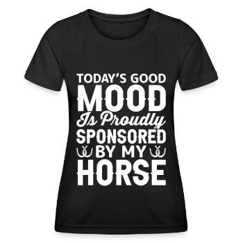 The good mood of today is proud of my Pfe - Women's Functional T-Shirt - black - Front - AI Model Female 172 light (172cm)