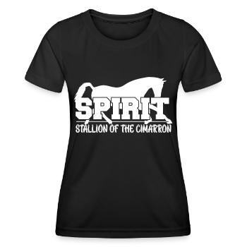 Ghost Stallion of Cimarron - - Women's Functional T-Shirt - black - Front - AI Model Female 172 light (172cm)
