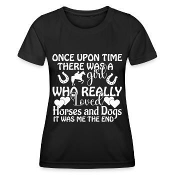 Once Upon A Time There Was A Girl Who Really Loved - Women's Functional T-Shirt - black - Front - AI Model Female 172 light (172cm)