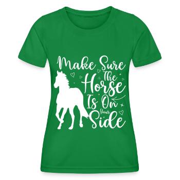 Assurez-vous que le cheval est de votre côté - - T-shirt sport Femme - vert - Devant - AI Model Female 172 dark (172cm)