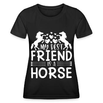 Mon meilleur ami est un cheval - - T-shirt sport Femme - noir - Devant - AI Model Female 172 light (172cm)