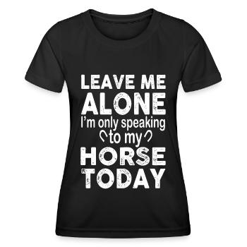 Laissez-moi tranquille, je parle juste à mon stylo - T-shirt sport Femme - noir - Devant - AI Model Female 172 light (172cm)