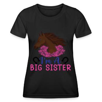I'm a big sister - - Women's Functional T-Shirt - black - Front - AI Model Female 172 light (172cm)