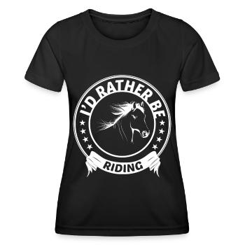 Je préférerais rouler 1 - - T-shirt sport Femme - noir - Devant - AI Model Female 172 light (172cm)