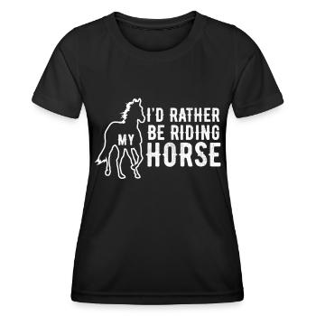 Je préfère monter mon cheval 1 - - T-shirt sport Femme - noir - Devant - AI Model Female 172 light (172cm)