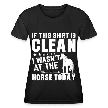 Si cette chemise est propre, je n’étais pas b - T-shirt sport Femme - noir - Devant - AI Model Female 172 light (172cm)