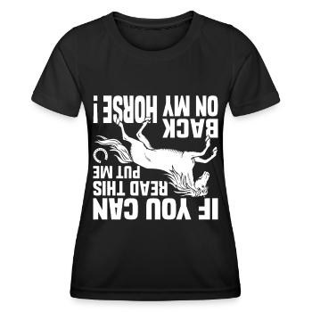 Si vous pouvez lire ceci, remettez-moi sur mon - T-shirt sport Femme - noir - Devant - AI Model Female 172 light (172cm)