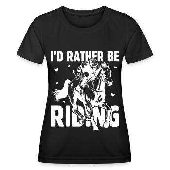 Je préfère rouler - (2) - T-shirt sport Femme - noir - Devant - AI Model Female 172 light (172cm)