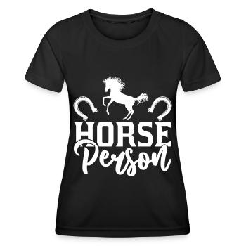 Cheval - - T-shirt sport Femme - noir - Devant - AI Model Female 172 light (172cm)