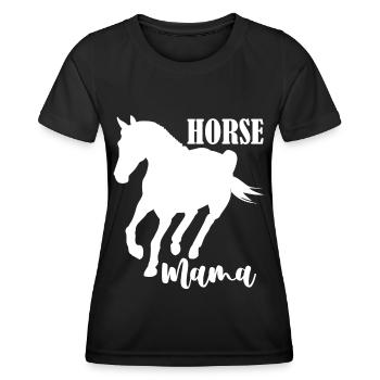 Maman cheval - - T-shirt sport Femme - noir - Devant - AI Model Female 172 light (172cm)