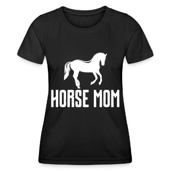 Maman cheval - - T-shirt sport Femme - noir - Devant - AI Model Female 172 light (172cm)