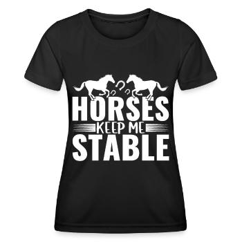 Roses Keep Me Stable - - Frauen Funktions-T-Shirt - Schwarz - Vorne - AI Model Female 172 light (172cm)