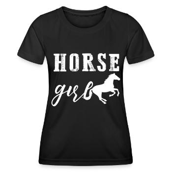 Horse Girl 3 - - T-shirt sport Femme - noir - Devant - AI Model Female 172 light (172cm)