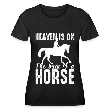 Le ciel repose sur le dos d’un cheval - (2 - T-shirt sport Femme - noir - Devant - AI Model Female 172 light (172cm)