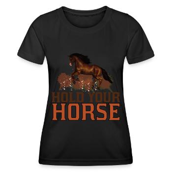 Keep your horse 1 - - Women's Functional T-Shirt - black - Front - AI Model Female 172 light (172cm)