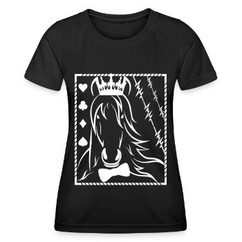 Cheval- - T-shirt sport Femme - noir - Devant - AI Model Female 172 light (172cm)